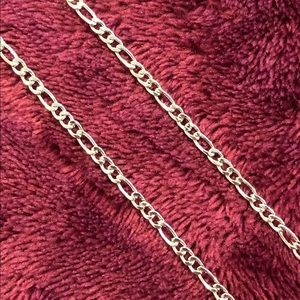 Stainless Steel Figaro chain Necklace 18”